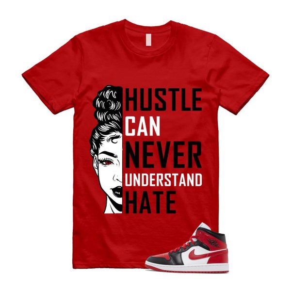 1 Alternate Bred Toe Gym Red Black White Mid T Shirt Match HUSTLE ,BQ6472-079 Jezsport.com