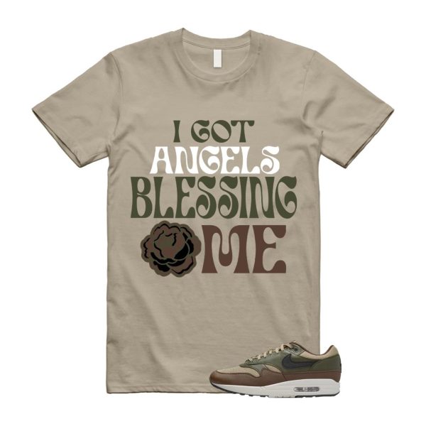 Air Max 1 Essential Premium Cargo Khaki Neutral Olive Cacao Wow T Shirt Match ANGELS Jezsport.com