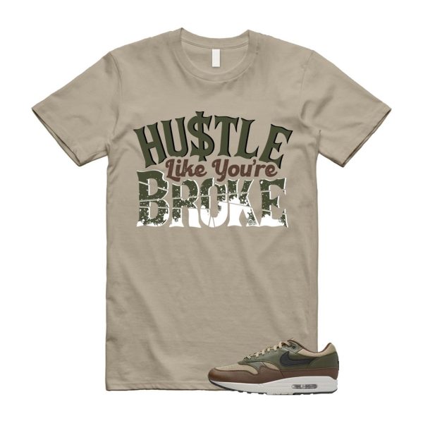 Air Max 1 Essential Premium Cargo Khaki Neutral Olive Cacao Wow T Shirt Match BROKE Jezsport.com