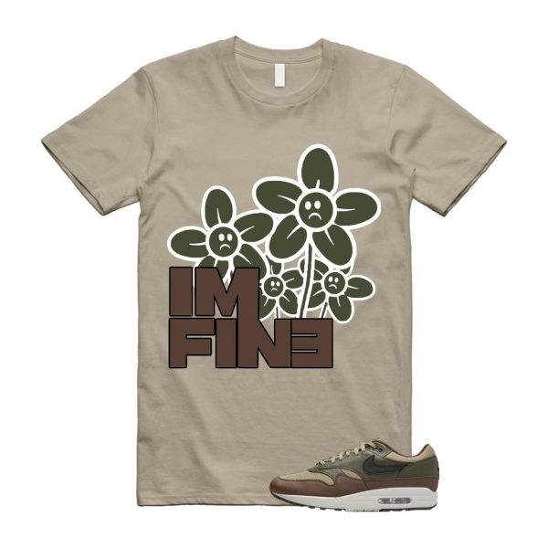 Air Max 1 Essential Premium Cargo Khaki Neutral Olive Cacao Wow T Shirt Match FINE Jezsport.com