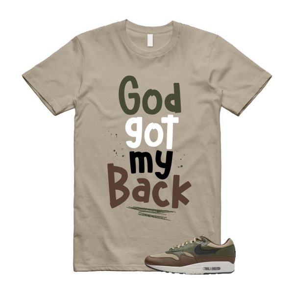 Air Max 1 Essential Premium Cargo Khaki Neutral Olive Cacao Wow T Shirt Match GOD Jezsport.com