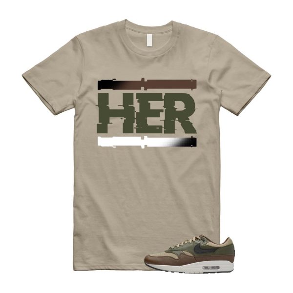 Air Max 1 Essential Premium Cargo Khaki Neutral Olive Cacao Wow T Shirt Match HER Jezsport.com