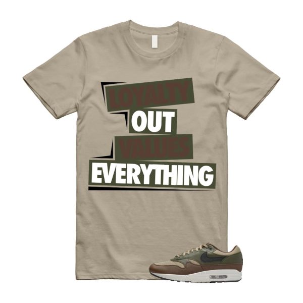 Air Max 1 Essential Premium Cargo Khaki Neutral Olive Cacao Wow T Shirt Match LOVE Jezsport.com