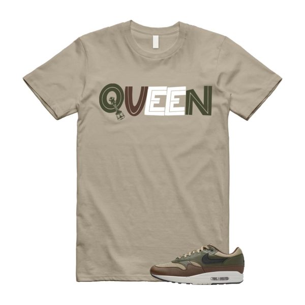 Air Max 1 Essential Premium Cargo Khaki Neutral Olive Cacao Wow T Shirt Match QUEEN Jezsport.com