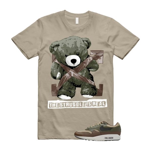 Air Max 1 Essential Premium Cargo Khaki Neutral Olive Cacao Wow T Shirt Match STRUG Jezsport.com