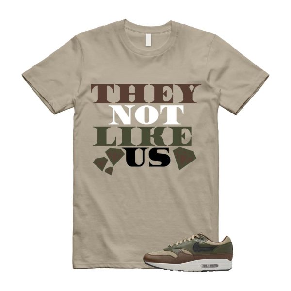 Air Max 1 Essential Premium Cargo Khaki Neutral Olive Cacao Wow T Shirt Match US2 Jezsport.com