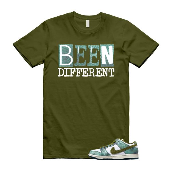 Dunk Chameleon Oil Green Desert Moss White Low SB T Shirt Match BEEN ,HJ3386-300 Jezsport.com