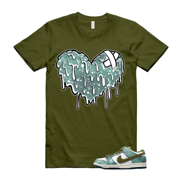 Dunk Chameleon Oil Green Desert Moss White Low SB T Shirt Match DRHRT ,HJ3386-300 Jezsport.com