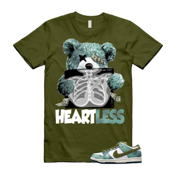 Dunk Chameleon Oil Green Desert Moss White Low SB T Shirt Match HEART ,HJ3386-300 Jezsport.com