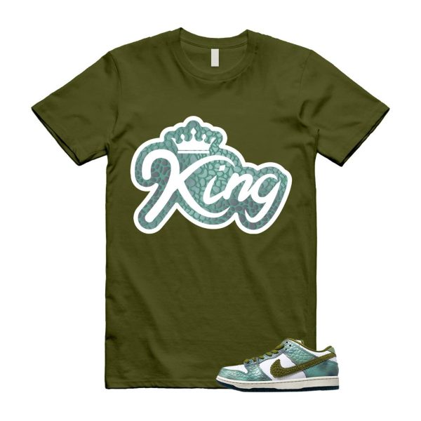 Dunk Chameleon Oil Green Desert Moss White Low SB T Shirt Match K2 ,HJ3386-300 Jezsport.com