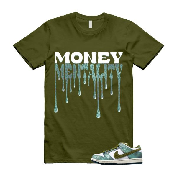 Dunk Chameleon Oil Green Desert Moss White Low SB T Shirt Match MENTALITY ,HJ3386-300 Jezsport.com