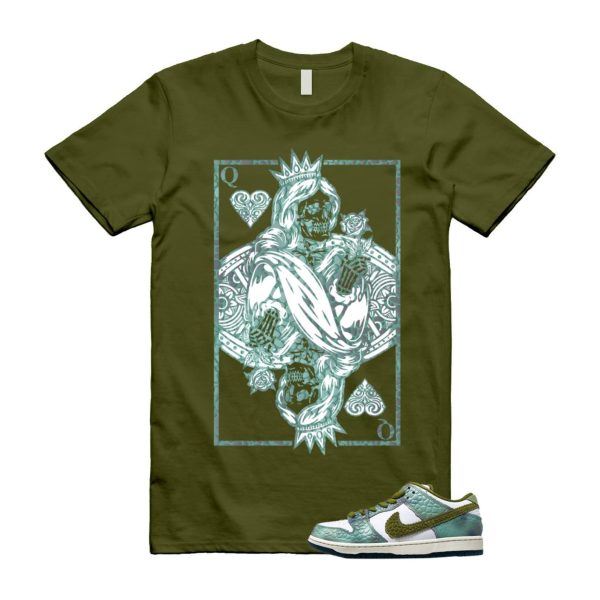 Dunk Chameleon Oil Green Desert Moss White Low SB T Shirt Match QC ,HJ3386-300 Jezsport.com