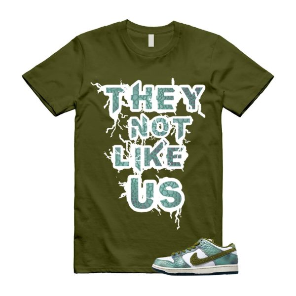 Dunk Chameleon Oil Green Desert Moss White Low SB T Shirt Match US ,HJ3386-300 Jezsport.com