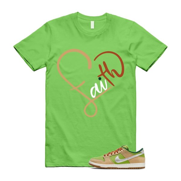 Dunk Escargot SB Low Sesame Pear Fir Sail Light British Tan T Shirt Match FAITH ,FQ7585-200 Jezsport.com