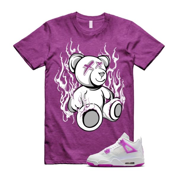 4 Hyper Violet White T Shirt Match LIT ,FQ1314-151 Jezsport.com