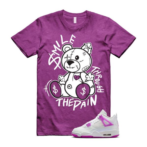 4 Hyper Violet White T Shirt Match SM2 ,FQ1314-151 Jezsport.com