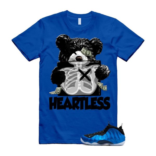 Foamposite Royal International Blue One Air White Black Clear T Shirt Match HEART ,FQ8181-511 Jezsport.com