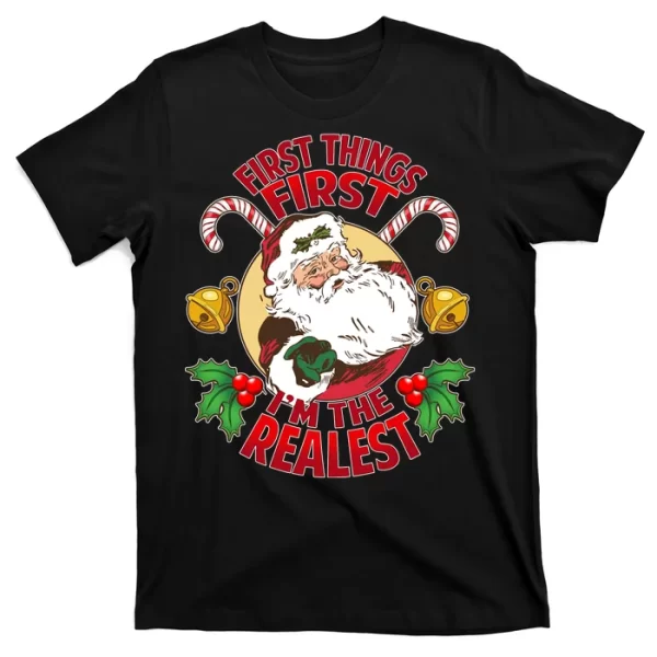 I'm The Realest Santa Claus T Shirt For Men, Christmas Shirt For Girl Jezsport.com