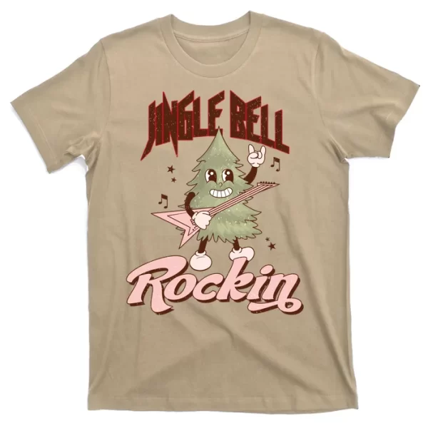 Jingle Bell Rockin Guitar Tree T Shirt For Men, Christmas Shirt For Girl Jezsport.com