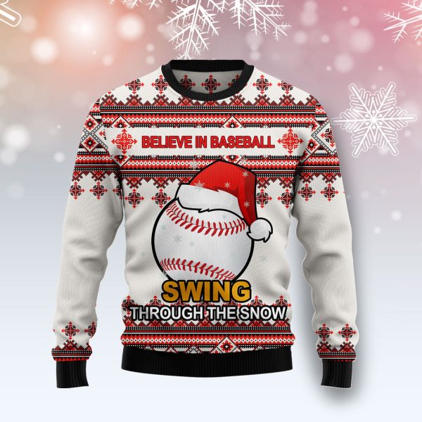 Baseball Santa Hat Ugly Christmas Sweater , Christmas Gift Jezsport.com