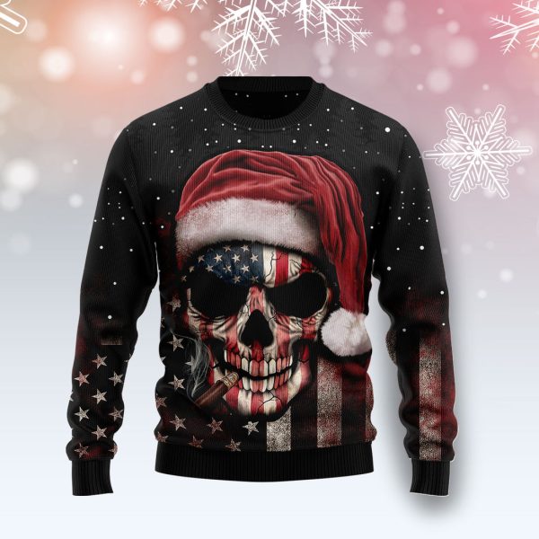 Amazing Skull Christmas Ugly Christmas Sweater Jezsport.com