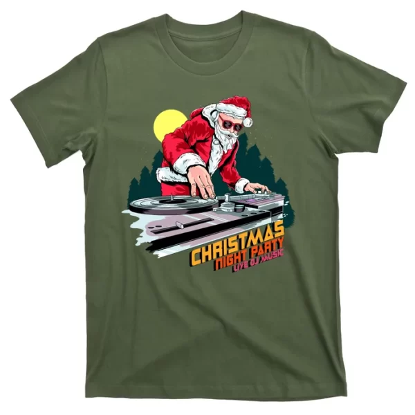 Santa Is The DJ T ShirtFor Men, Christmas Shirt For Girl Jezsport.com