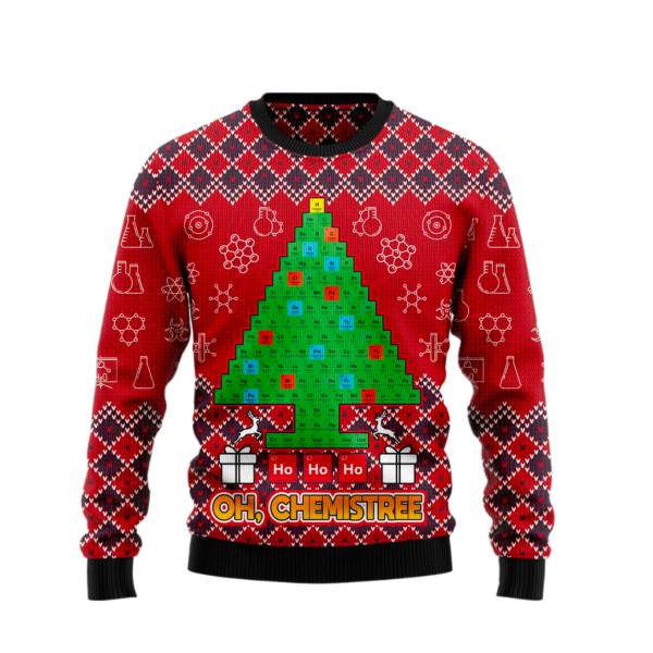 Ho Ho Ho Oh Chemistree Ugly Christmas Sweater For Men & Women Christmas Gift Sweater Jezsport.com