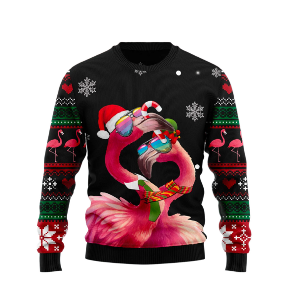 Flamingo Couple Ugly Christmas Sweater For Men & Women Christmas Gift Sweater Jezsport.com