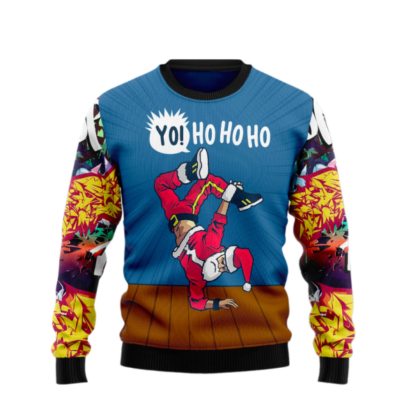 Hip-Hop Santa Ugly Christmas Sweater For Men & Women Christmas Gift Sweater Jezsport.com