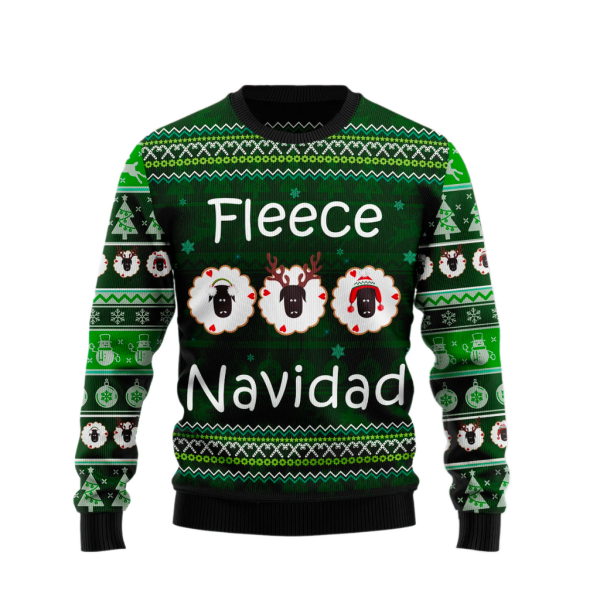 Fleece Navidad Ugly Christmas Sweater For Men & Women Christmas Gift Sweater Jezsport.com