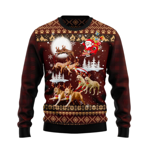 Dog Reindeers Car Ugly Christmas Sweater For Men & Women Christmas Gift Sweater Jezsport.com