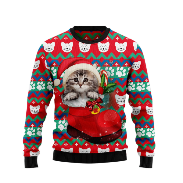 Cat Socks Ugly Christmas Sweater For Men & Women Christmas Gift Sweater Jezsport.com