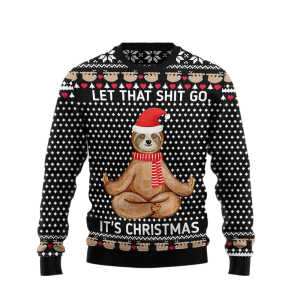 Sloth Xmas Ugly Christmas Sweater For Men & Women Christmas Gift Sweater Jezsport.com