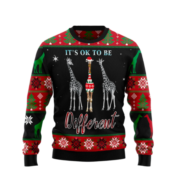 Giraffe Different Ugly Christmas Sweater For Men & Women Christmas Gift Sweater Jezsport.com