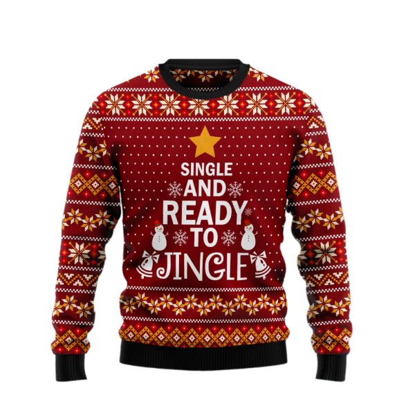 Single And Ready To Jingle Ugly Christmas Sweater For Men & Women Christmas Gift Sweater Jezsport.com