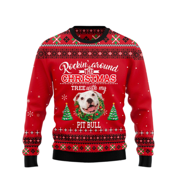 Dog Rockin' Ugly Christmas Sweater For Men & Women Christmas Gift Sweater Jezsport.com