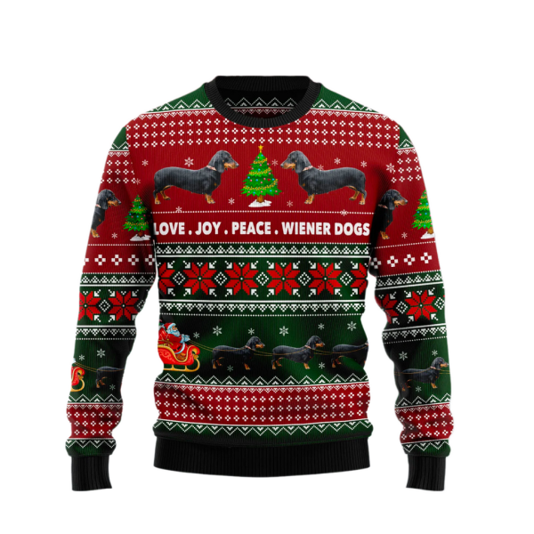 Love Joy Peace Ugly Christmas Sweater For Men & Women Christmas Gift Sweater Jezsport.com