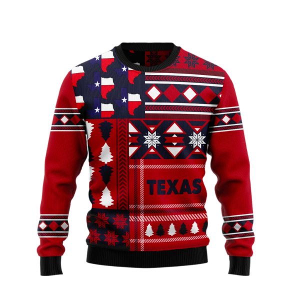 Texas Red Pattern Ugly Sweater For Men & Women Christmas Gift Sweater Jezsport.com