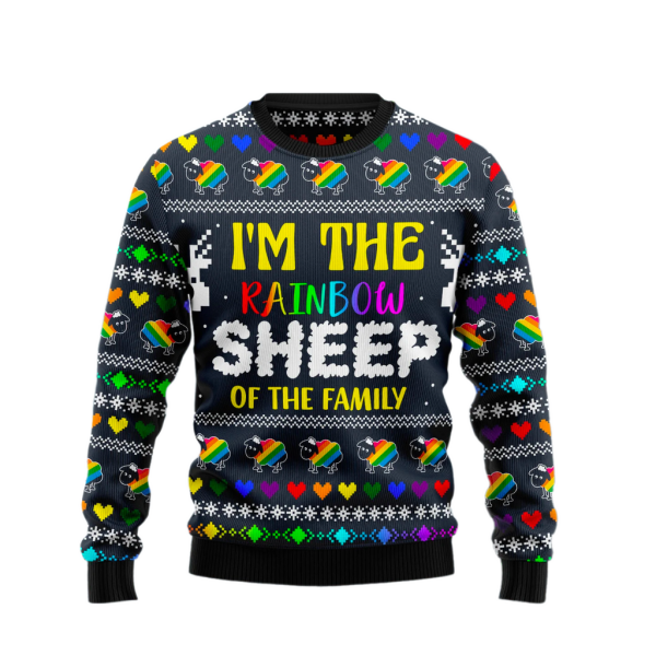 I Am The Rainbow Sheep Of Family Ugly Christmas Sweater For Men & Women Christmas Gift Sweater Jezsport.com