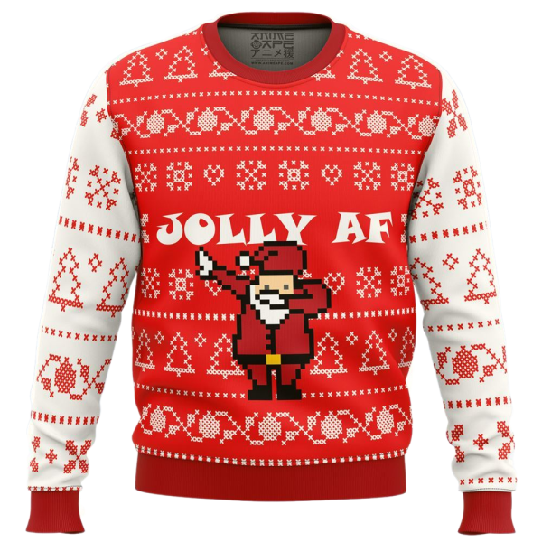 Jolly Af Ugly Christmas Sweater For Men & Women Christmas Gift Sweater Jezsport.com