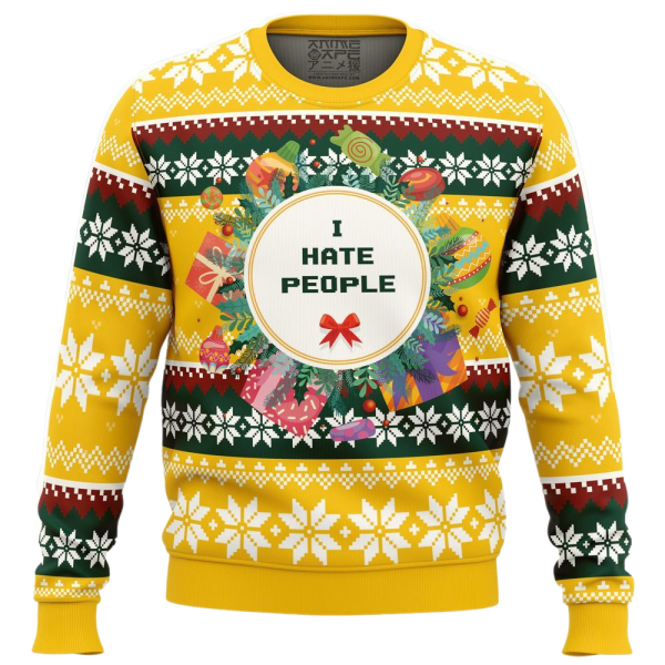 I Hate People Ugly Christmas Sweater For Men & Women Christmas Gift Sweater Jezsport.com