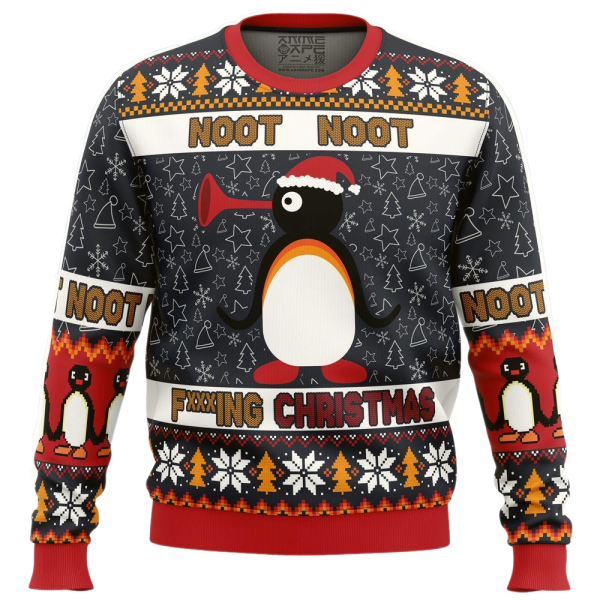 Pingu Ugly Christmas Sweater For Men & Women Christmas Gift Sweater Jezsport.com