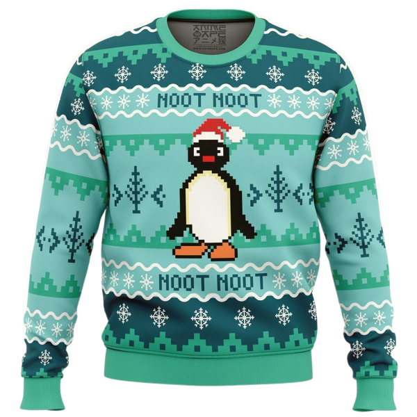 Noot Noot Pingu Ugly Christmas Sweater For Men & Women Christmas Gift Sweater Jezsport.com