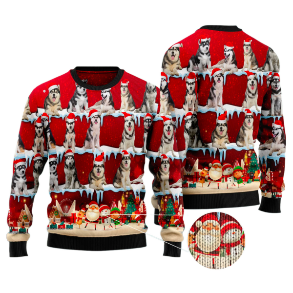 Cute Dogs Ugly Christmas Sweater For Men & Women Christmas Gift Sweater Jezsport.com