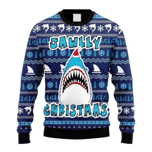 Funny Shark Ugly Christmas Sweater For Men & Women Christmas Gift Sweater Jezsport.com