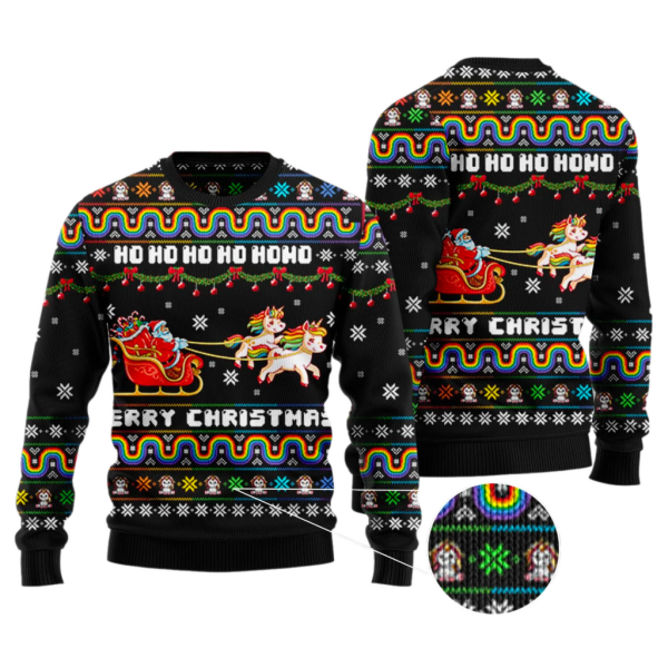 Unicorn Merry Christmas Ugly Christmas Sweater For Men & Women Christmas Gift Sweater Jezsport.com