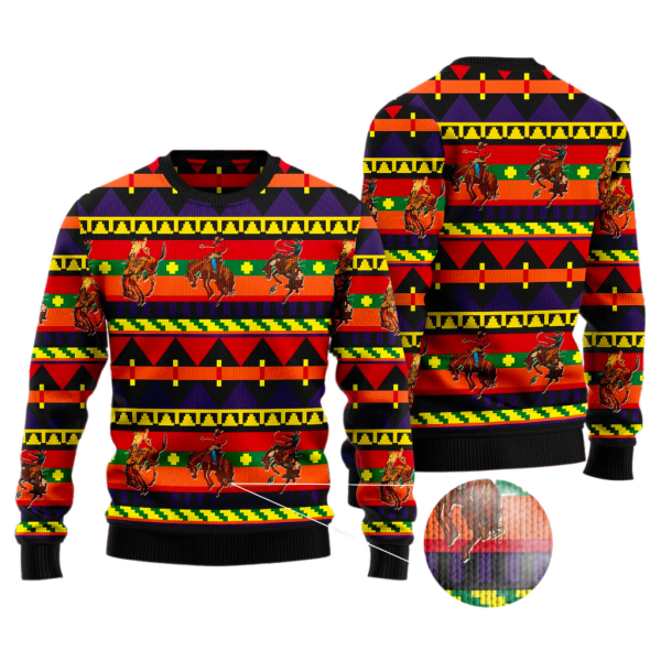 Desert Cowboy Ugly Christmas Sweater For Men & Women Christmas Gift Sweater Jezsport.com