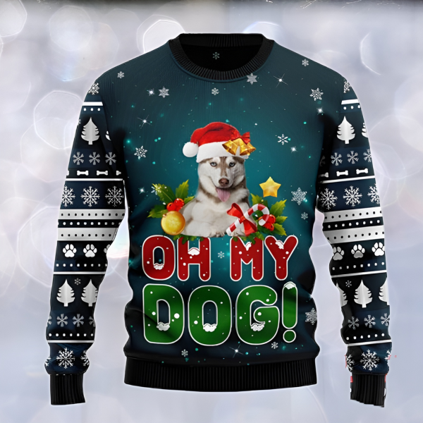 Oh My Dog Ugly Christmas Sweater For Men & Women Christmas Gift Sweater Jezsport.com