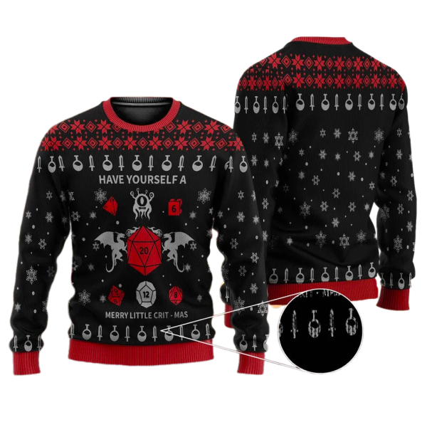 Have Yourself A Merry Little Crit Mas Ugly Christmas Sweater For Men & Women Christmas Gift Sweater Jezsport.com