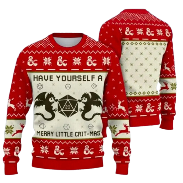 Have Yourself A Merry Little Crit-mas Ugly Christmas Sweater For Men & Women Christmas Gift Sweater Jezsport.com